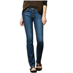 AG Adriano Goldschmied The Stevie Slim Straight Jeans Low Rise Stretch Size 28